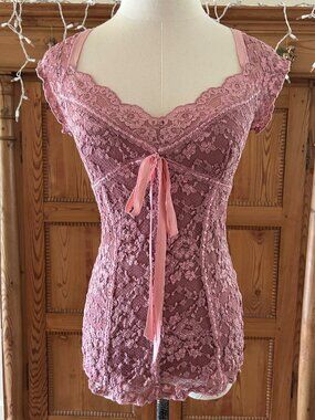 The Ann Ferriday Corset Top in Dusty Rose